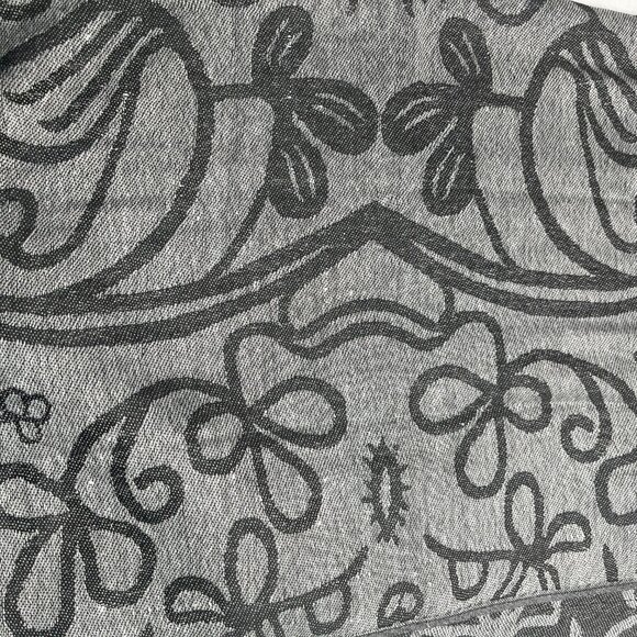 New Irish Cotton and Silk Scarf — Grey Abstract Pattern - Picture 6 of 8